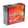 CD-RW Sony 700МБ, 80 мин., 4-10x, 10шт., Slim Case, (10CDRW700HSSLD), перезаписываемый компакт-диск
