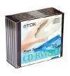 CD-RW TDK 700МБ, 80 мин., 4-12x, 10шт. Slim Case, (CD-RW700HSCA10-L), перезаписываемый компакт-диск