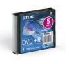 DVD+R TDK 4.7ГБ, 16x, 5шт., Slim Case, (DVD+R47SCED5), записываемый DVD диск