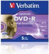 DVD+R Verbatim 4.7ГБ, 16x, 5шт., Jewel Case, LightScribe, (43575), записываемый DVD диск