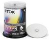 DVD+R TDK 4.7ГБ, 16x, 100шт., Cake Box, Printable, (DVD+R47PWWCBED100), записываемый DVD диск