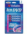 miniDVD-R Verbatim 2.6ГБ, 4x, 3шт., Dual Layer, Slim Jewel Case, (43632), блистер, записываемый DVD диск