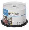 (DME00025WIP) DVD-R HP 4.7ГБ, 16x, 50шт., Spindle, Printable, записываемый DVD диск