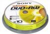 DVD+RW Sony 4.7ГБ, 4x, 10шт., Cake Box, (10DPW120ASP), перезаписываемый DVD диск