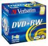 DVD+RW Verbatim 4.7ГБ, 4x, 10шт., Jewel Case, SERL, Silver, (43246), перезаписываемый DVD диск