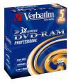 DVD-RAM Verbatim 4.7ГБ, 2-3x, 5шт., Jewel Case, (43491), односторонний, перезаписываемый DVD диск