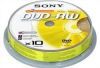 DVD-RW Sony 4.7ГБ, 2x, 10шт., Cake Box, (10DMW47ASP), перезаписываемый DVD диск