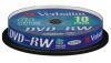 DVD-RW Verbatim 4.7ГБ, 6x, 10шт., Cake Box, (43585), перезаписываемый DVD диск