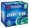 DVD-RW Verbatim 4.7ГБ, 4x, 10шт., Jewel Case, (43486), перезаписываемый DVD диск