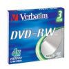 DVD-RW Verbatim 4.7ГБ, 4x, 3шт., Slim Case, (43635), перезаписываемый DVD диск