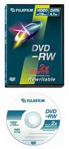 DVD-RW Fujifilm 4.7ГБ, 2x, 5шт., Video Box, (46830), перезаписываемый DVD диск