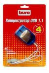 BURO Концентратор мини USB 1,1 на 4 порта пассивный
